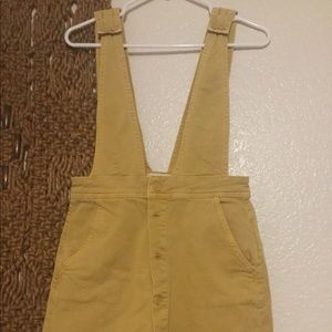 Free People mustard overalls